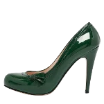 Green Leather Miu Miu Heels