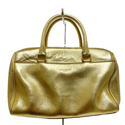 Gold Leather Saint Laurent Handbag