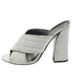 Silver Fabric Gucci Sandals