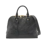 Black Leather Louis Vuitton Alma