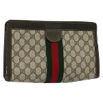 Beige Leather Gucci Clutch