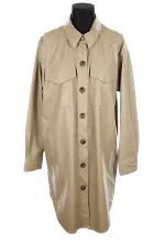 Beige Fabric Designers Remix Coat