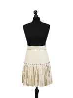 White Leather Just Cavalli Skirt