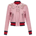 Pink Leather Gucci Jacket