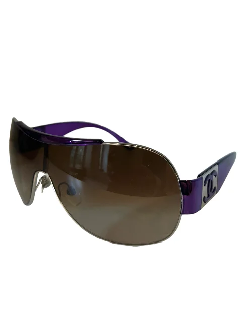 Purple Plastic Chanel Sunglasses