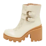 White Coated canvas Gucci Boots