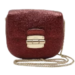 Red Leather Furla Crossbody Bag