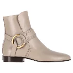 Beige Leather Chloé Boots