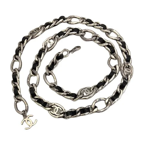Silver Metal Chanel Belt