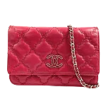 Red Leather Chanel Crossbody Bag