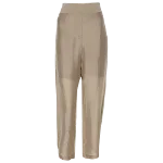 Beige Silk Brunello Cucinelli Pants