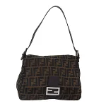 Brown Canvas Fendi Zucca Pochette