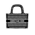 Black Wool Dior Book Tote