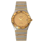 Yellow Stainless Steel Omega Watch