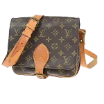 Brown Canvas Louis Vuitton Cartouchiere