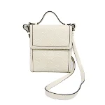 White Leather Gucci Messenger Bag