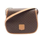 Brown Canvas Celine Shoulder Bag