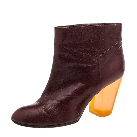Burgundy Leather Marc Jacobs Boots