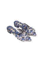 Blue Fabric Casadei Sandals