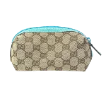 Beige Cotton Gucci Pouch