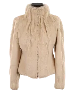 Beige Fur Mugler Coat