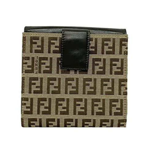 Beige Leather Fendi Wallet