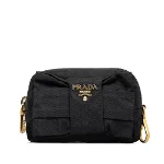 Black Fabric Prada Pouch