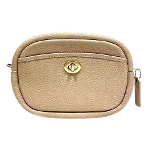 Beige Leather Coach Benett Crossbody Bag