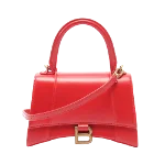 Red Leather Balenciaga Hourglass