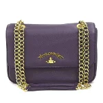 Purple Leather Vivenne Westwood Shoulder Bag