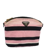 Pink Canvas Prada Pouch