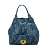 Blue Leather Miu Miu Handbag