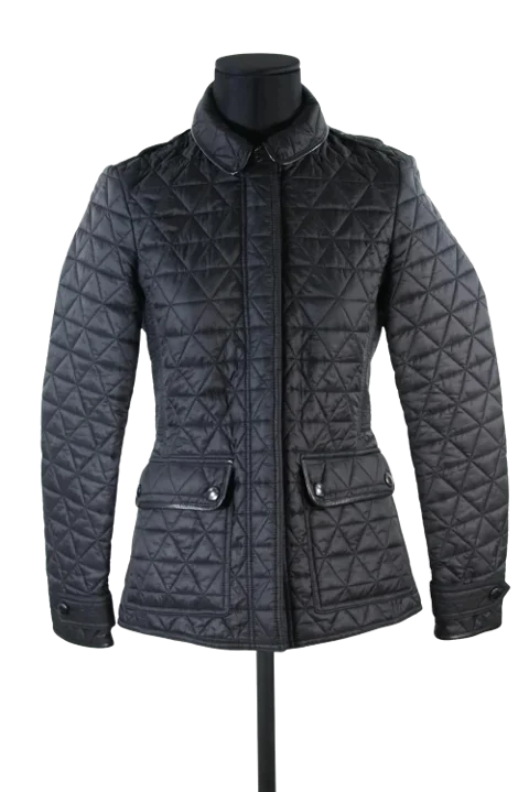Black Fabric Burberry Jacket