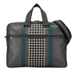 Grey Leather Bottega Veneta Briefcase