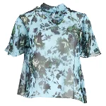 Blue Silk Erdem Top