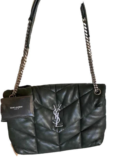 Green Leather Yves Saint Laurent Shoulder Bag