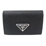 Black Leather Prada Wallet