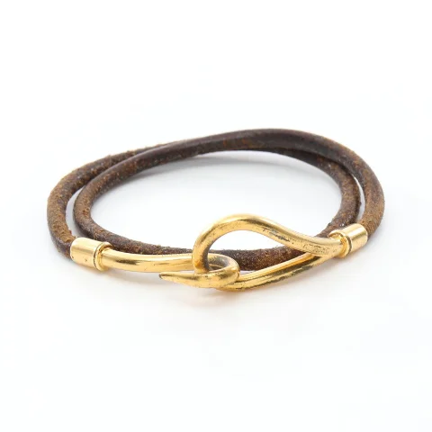 Gold Leather Hermès Bracelet