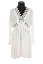 White Viscose Maje Dress