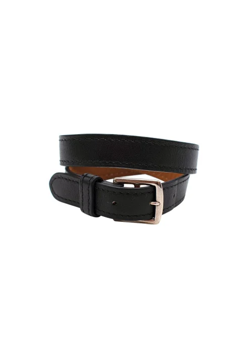 Black Leather Hermès Bracelet