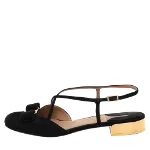 Black Suede Salvatore Ferragamo Sandals