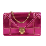 Pink Leather Dior Shoulder Bag