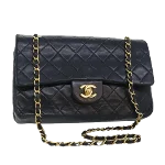 Black Leather Chanel Flap Bag