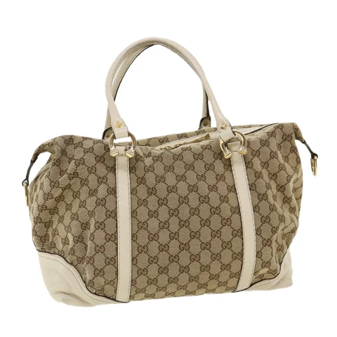 Brown Canvas Gucci Travel Bag