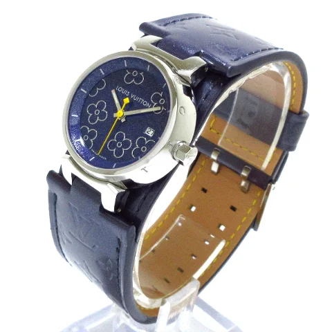 Navy Stainless Steel Louis Vuitton Watch