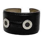 Black Leather Bvlgari Bracelet