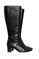 Black Leather Chanel Boots