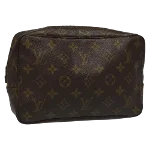 Brown Canvas Louis Vuitton Trousse Toilette