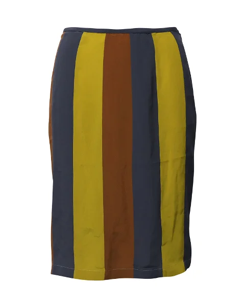 Multicolor Silk Prada Skirt