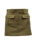 Beige Polyester Theory Skirt